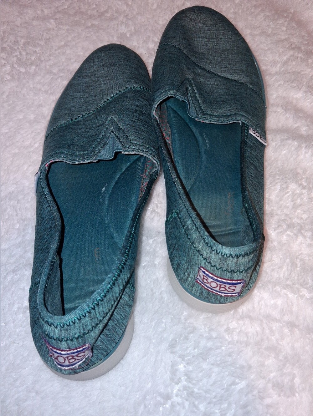 Skechers Bobs Teal Slip-On Casual Shoes for Women